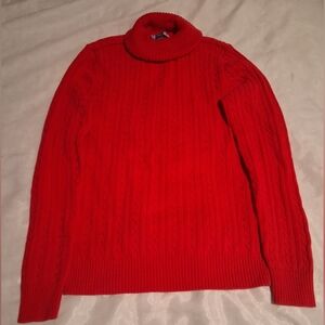Izod Pink Cable-Knit Turtleneck Sweater